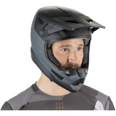 100% Status Fullface Kask - Siyah/Gri Cube