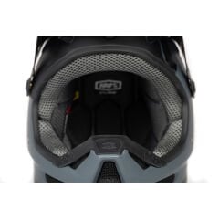 100% Status Fullface Kask - Siyah/Gri Cube