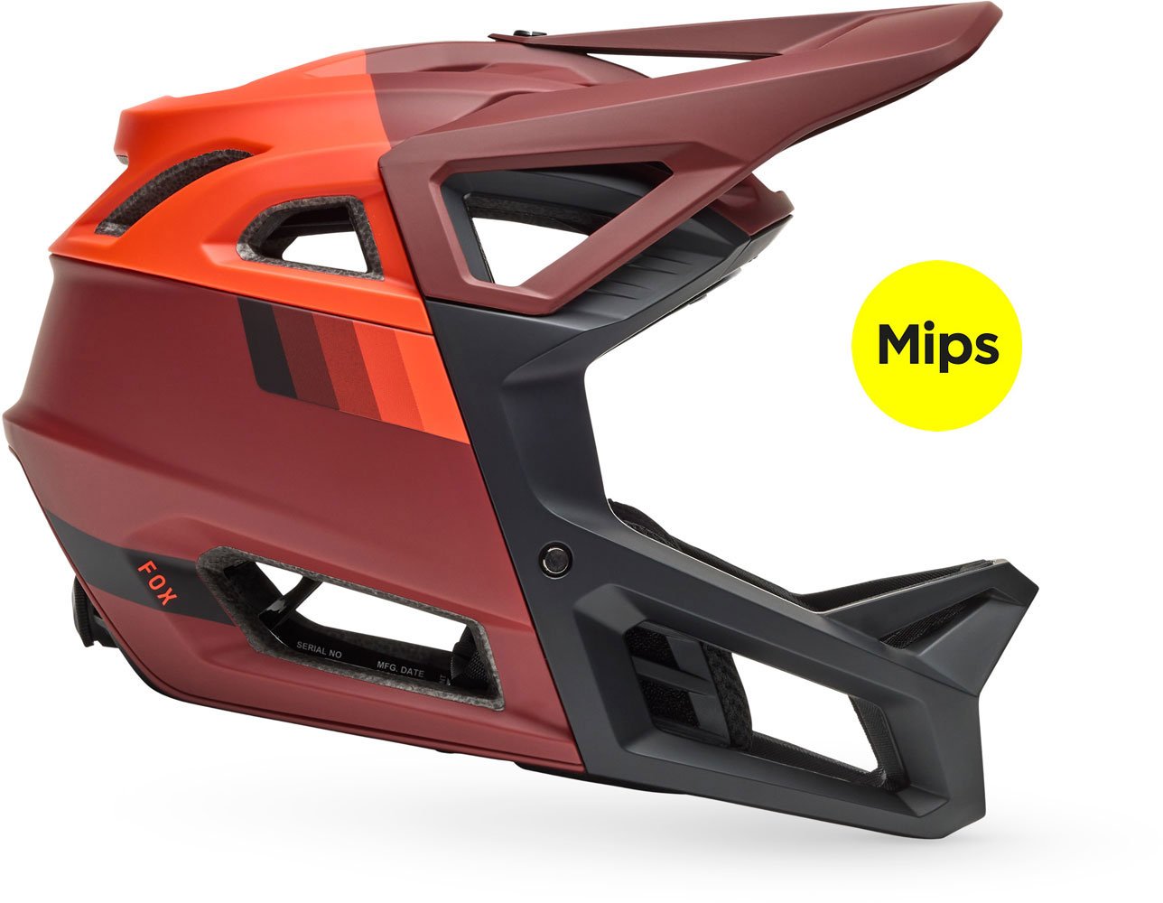 Fox Racing PROFRAME RS SOL MIPS Fullface Kask - Kırmızı/Siyah