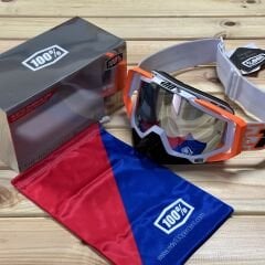 100% Racecraft Plus Goggle Gözlük - Injected Silver Flash Mirror Lens - Illumina