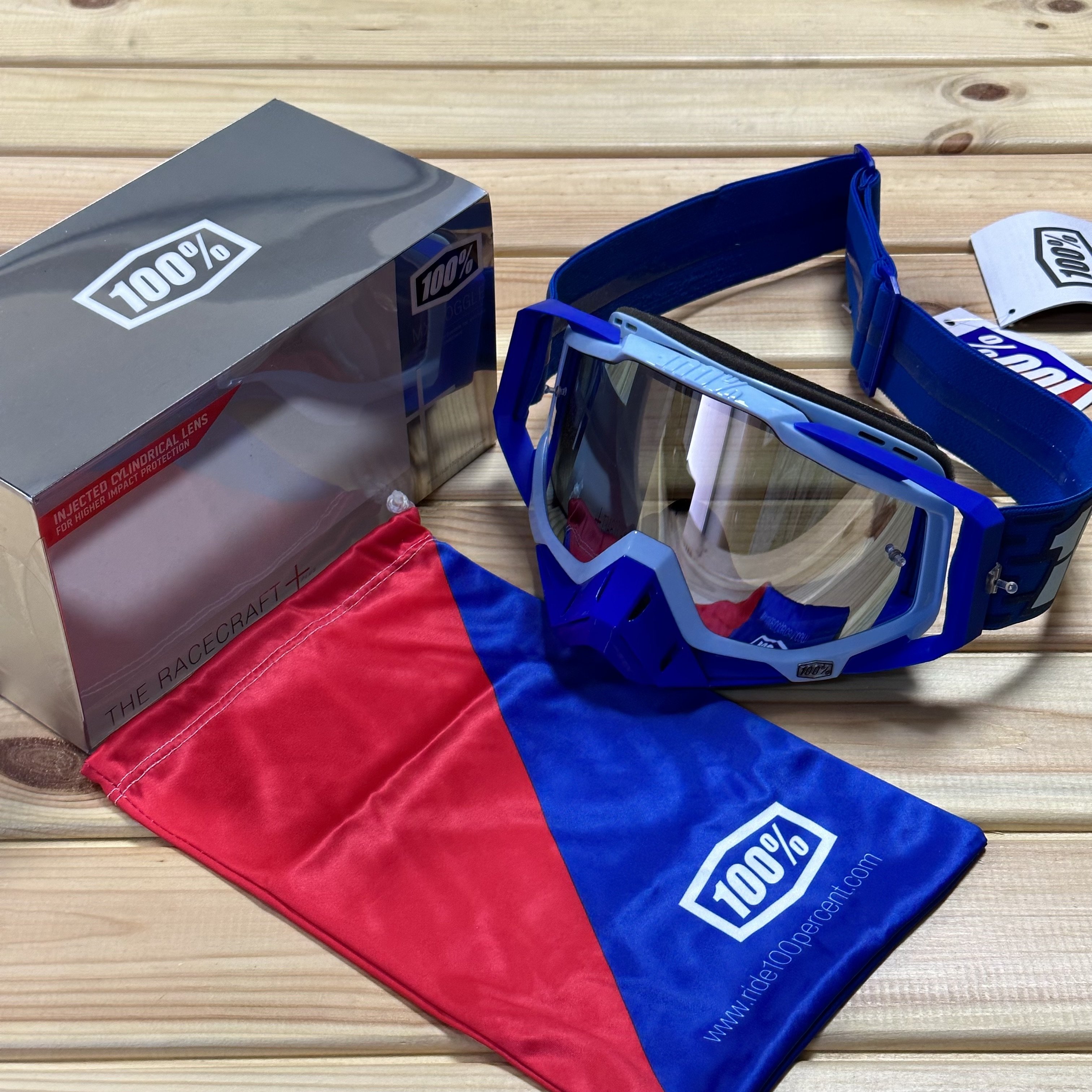 100% Racecraft Plus Goggle Gözlük - Injected Silver Flash Mirror Lens - Rodion