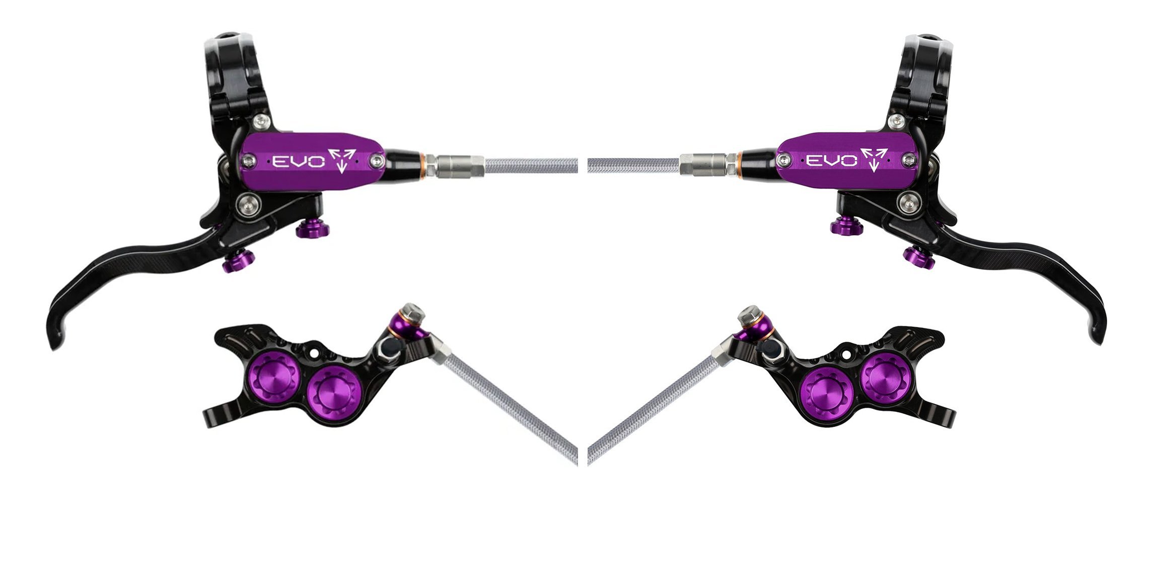 Hope EVO GR4 Fren Seti - Çelik Kablo - Mor