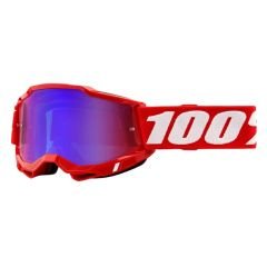 100% Accuri 2 Goggle Gözlük - Mirror Red/Blue Lens - Red