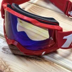 100% Accuri 2 Goggle Gözlük - Mirror Red/Blue Lens - Red