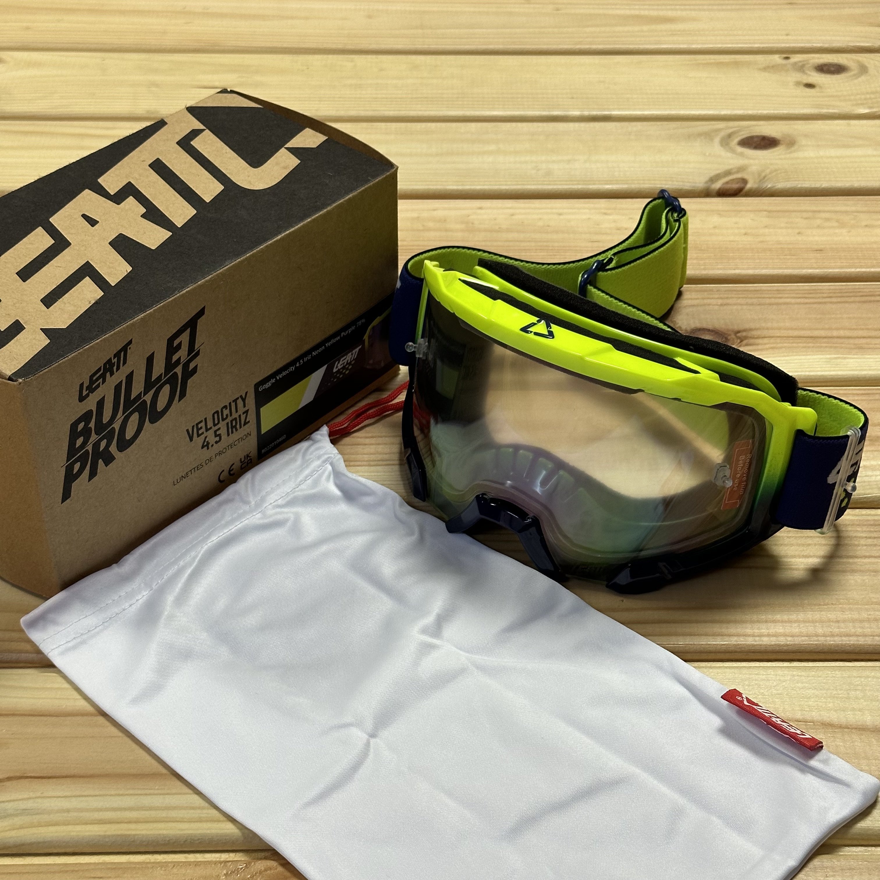 Leatt Velocity 4.5 Goggle Gözlük - Pruple/Neon Yellow Lens - Iriz