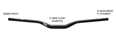 TITLE AH1 Gidon 38mm Rise - Chrome