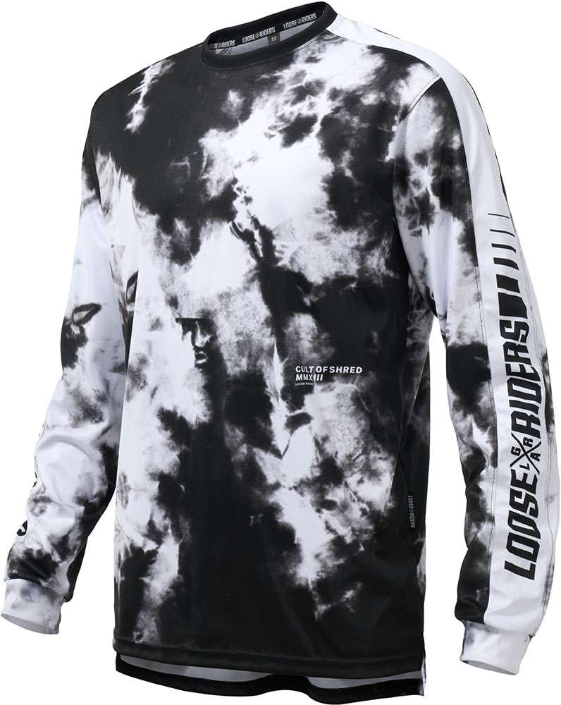 Loose Riders Retro Tie Dye Uzun Kol Forma - Siyah/Beyaz