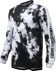 Loose Riders Retro Tie Dye Uzun Kol Forma - Siyah/Beyaz