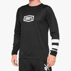 100% R-Core Jersey Uzun Kol Forma - Siyah/Beyaz