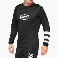 100% R-Core Jersey Uzun Kol Forma - Siyah/Beyaz