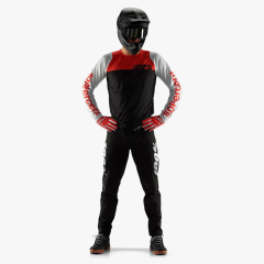 100% R-Core Jersey Uzun Kol Forma - Siyah/Kırmızı