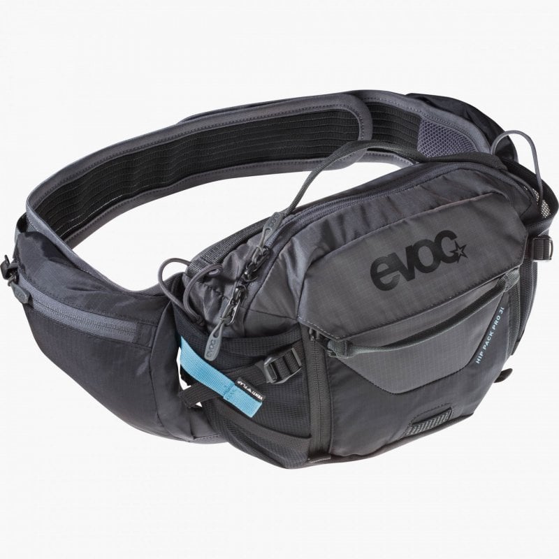 Evoc Hip Pack Pro 3 Bel Çantası +1,5 LT Su Kesesi - Siyah/Gri