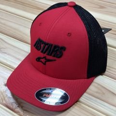 Alpinestars Angle Stretch Mesh Şapka - Kırmızı/Siyah