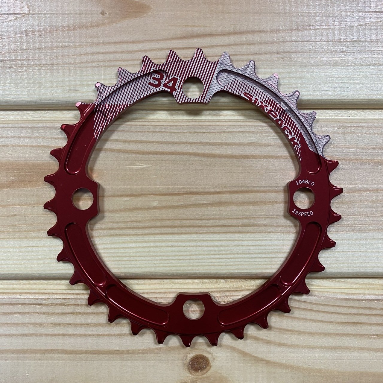 Sixpack Racing K-Ring Narrow Wide Aynakol Dişlisi - 34T Kırmızı