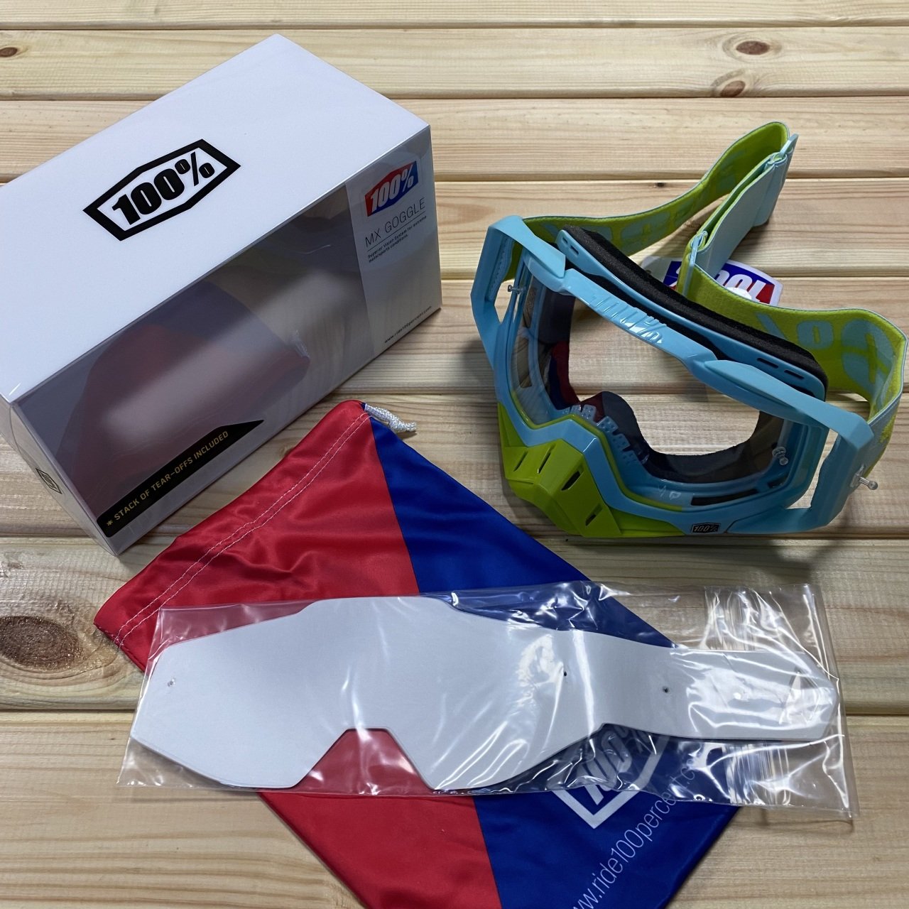 100% Racecraft Goggle Gözlük - Clear - Pinacles