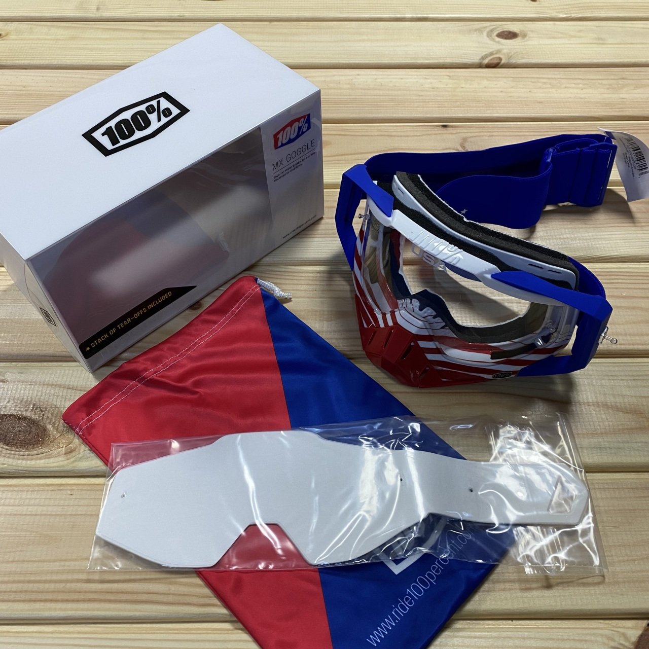 100% Racecraft Goggle Gözlük - Clear - Anthem USA