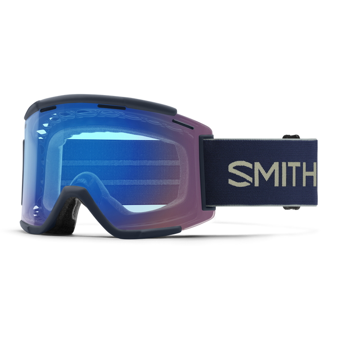 ﻿Smith Squad XL MTB Goggle Gözlük - Midnight Navy/Sagebrush (Contrast Rose Flash + Clear Lens)