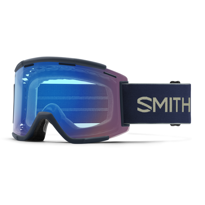 ﻿Smith Squad XL MTB Goggle Gözlük - Midnight Navy/Sagebrush (Contrast Rose Flash + Clear Lens)