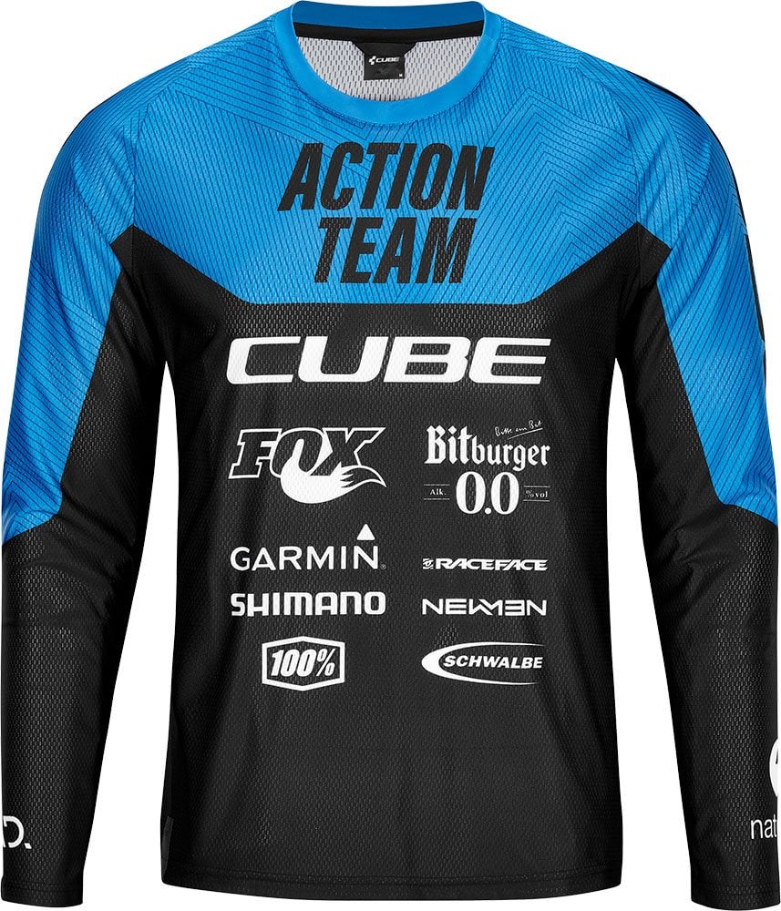 Cube EDGE Actionteam Jersey Uzun Kol Forma - Siyah/Mavi