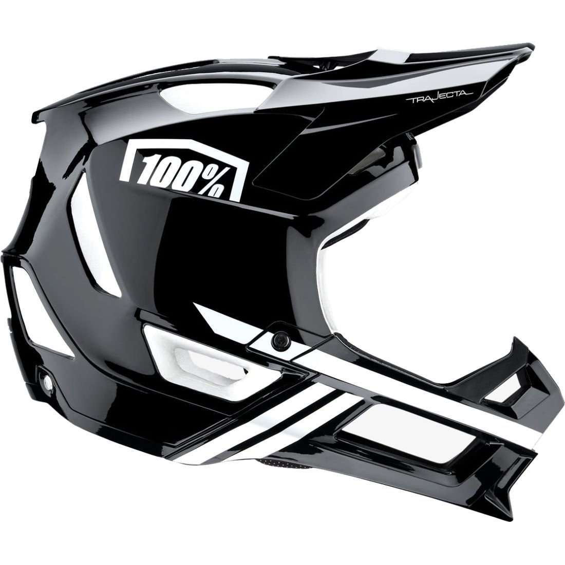 100% Trajecta Fullface Kask - Siyah/Beyaz