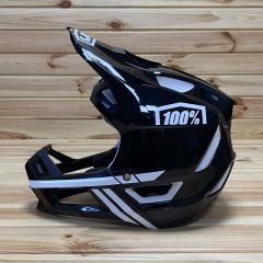 100% Trajecta Fullface Kask - Siyah/Beyaz