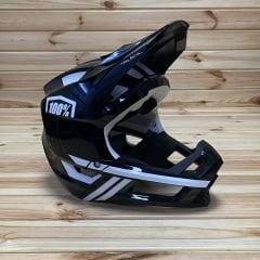 100% Trajecta Fullface Kask - Siyah/Beyaz
