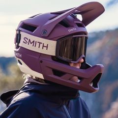 Smith Mainline MIPS Fullface Kask - Matte Amethyst/Bone