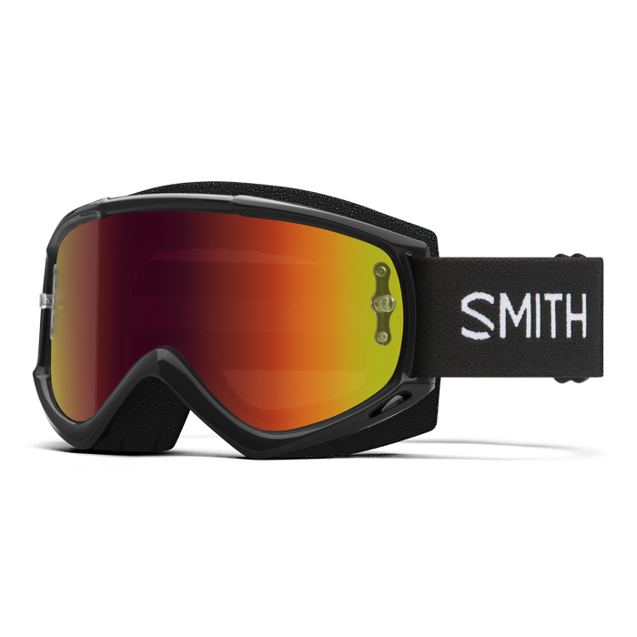 ﻿Smith Fuel V.1 MAX MTB Goggle Gözlük - Black (Red Mirror + Clear Lens)