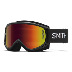 ﻿Smith Fuel V.1 MAX MTB Goggle Gözlük - Black (Red Mirror + Clear Lens)