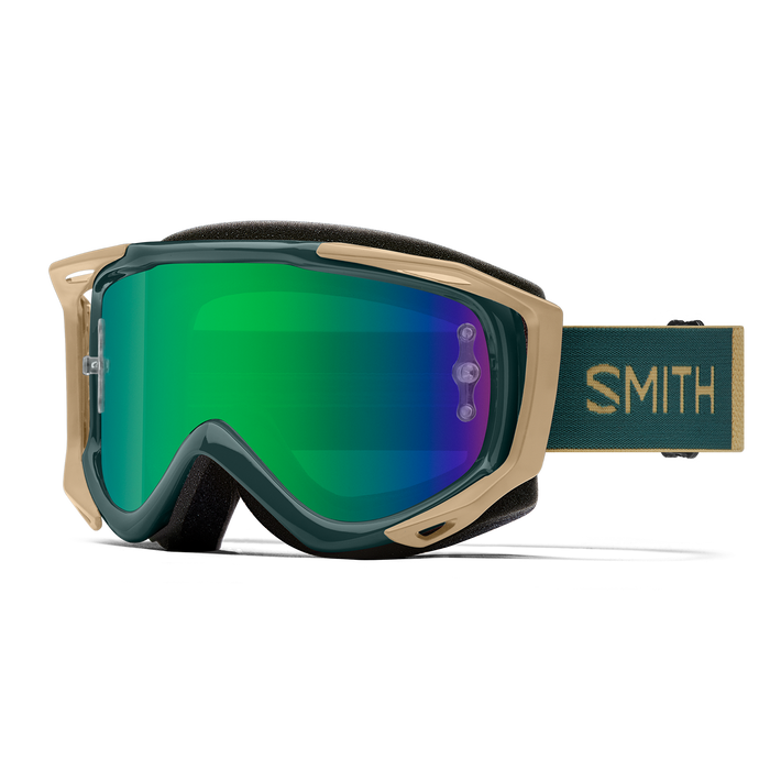 ﻿Smith Fuel V.2 SW-X MTB Goggle Gözlük - Spruce Safari (Green Mirror + Clear Lens)