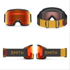 ﻿Smith Squad XL MTB Goggle Gözlük - Slate/Fool’s Gold (Everyday Red Mirror + Clear Lens)