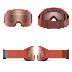 ﻿Smith Squad XL MTB Goggle Gözlük - Poppy/Terra (Contrast Rose Flash + Clear Lens)
