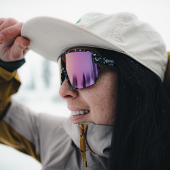 Smith Bobcat Gözlük - Matte Black Marble (Violet Mirror + Clear Lens)