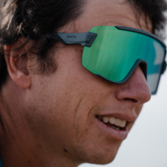 Smith Wildcat Gözlük - Matte Cement (Green Mirror + Clear Lens)