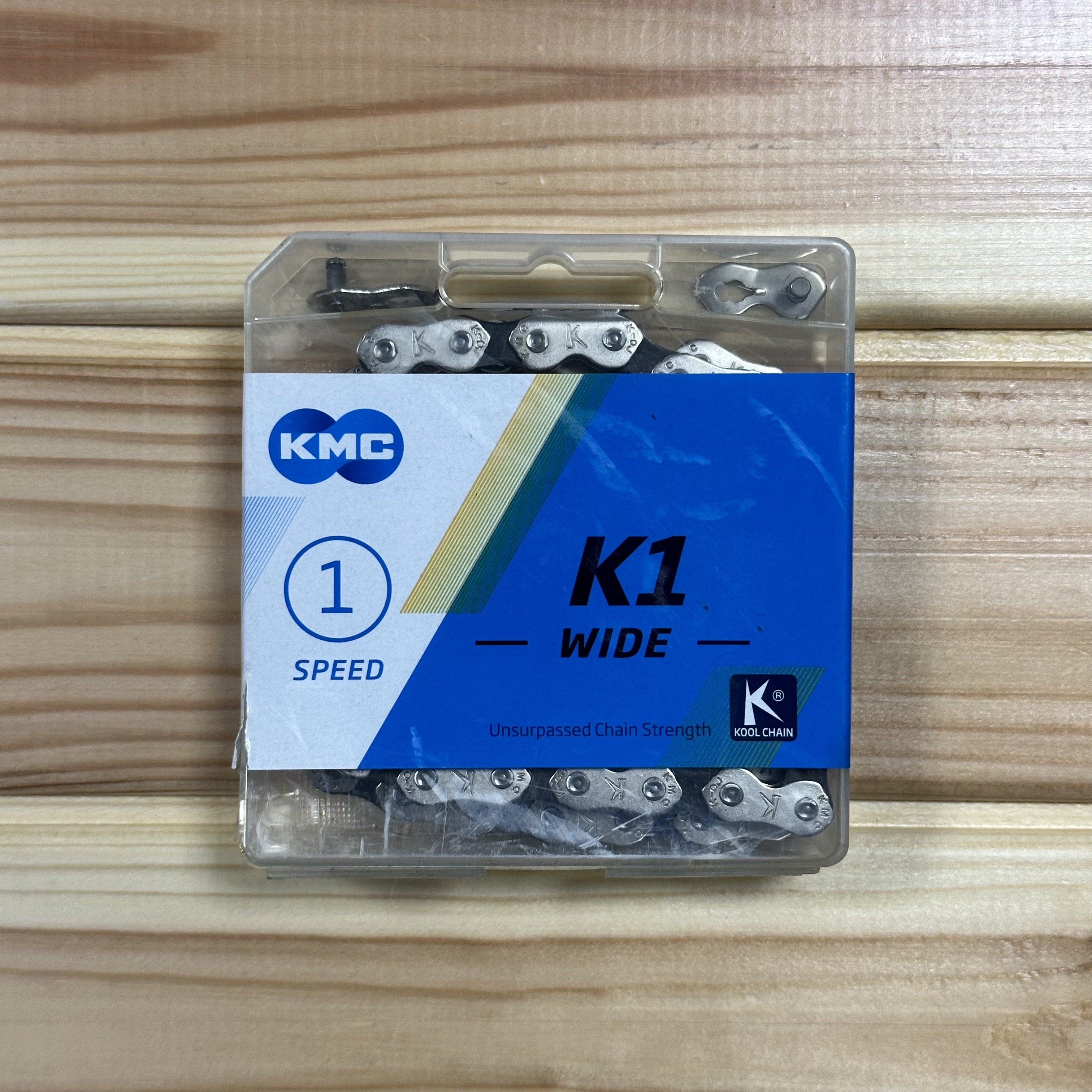 KMC K1 Wide Single Speed Zincir - Siyah/Gümüş