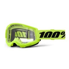100% Strata 2 Goggle Gözlük - Neon Yellow - Clear