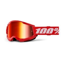 100% Strata 2 Goggle Gözlük - Red - Red Mirror
