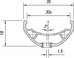 MACH1 TRUCKY 30 Jant Çemberi - 26/27,5/29”