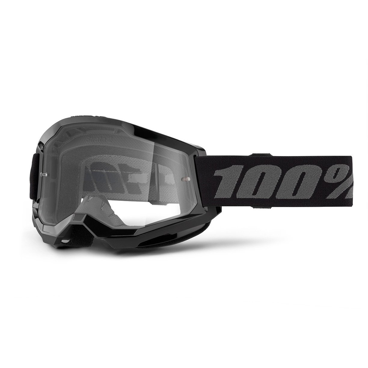 100% Strata 2 Goggle Gözlük - Black - Clear