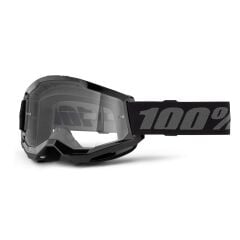 100% Strata 2 Goggle Gözlük - Black - Clear