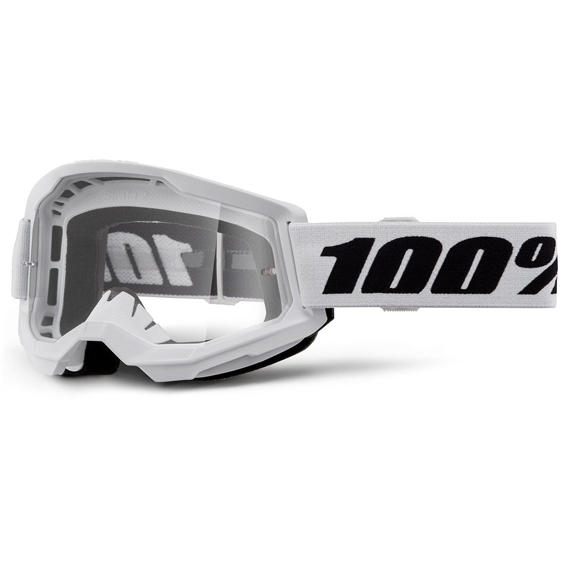 100% Strata 2 Goggle Gözlük - White - Clear