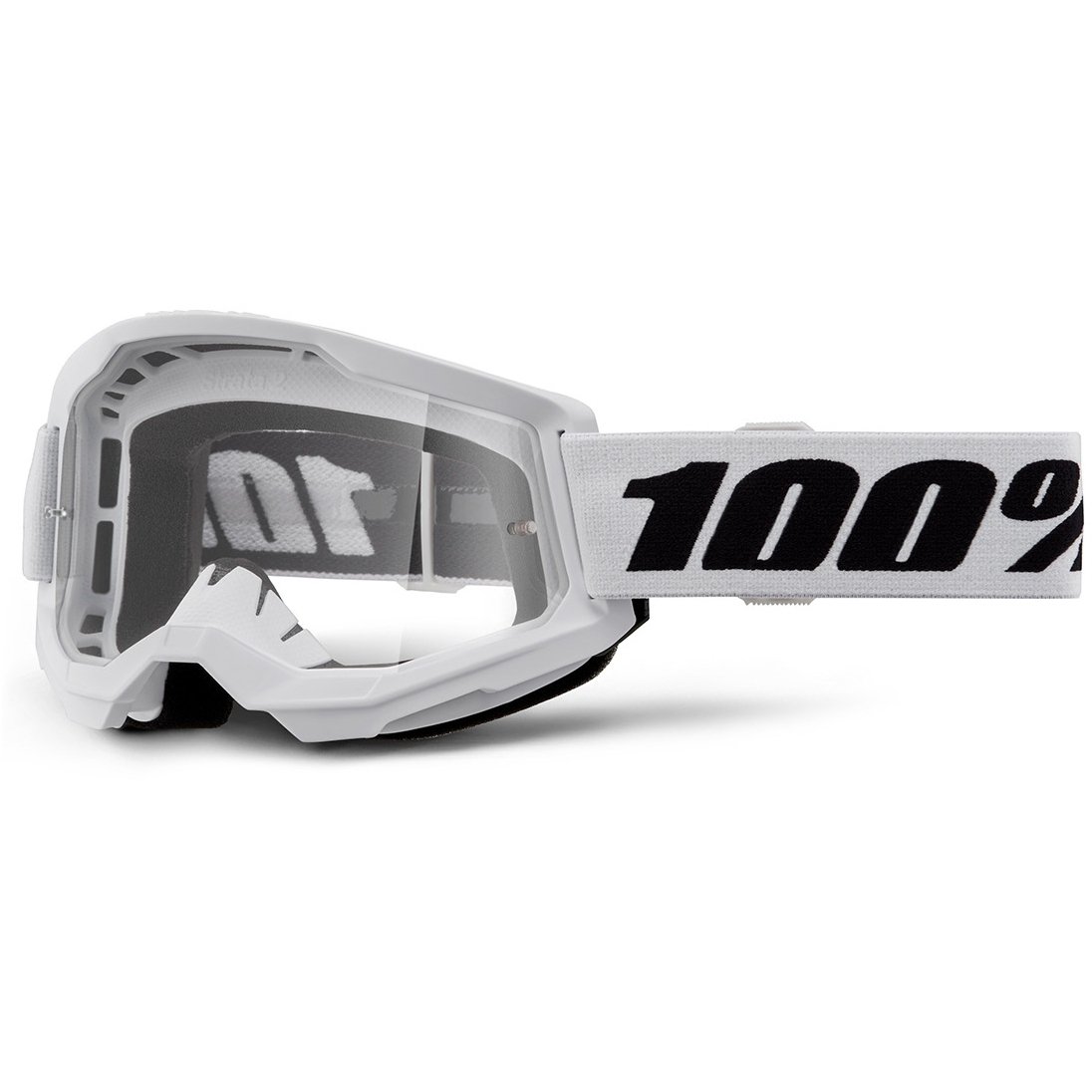100% Strata 2 Goggle Gözlük - White - Clear