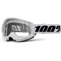 100% Strata 2 Goggle Gözlük - White - Clear